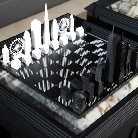 AR0040-London vs Newyork Chessboard Main Image